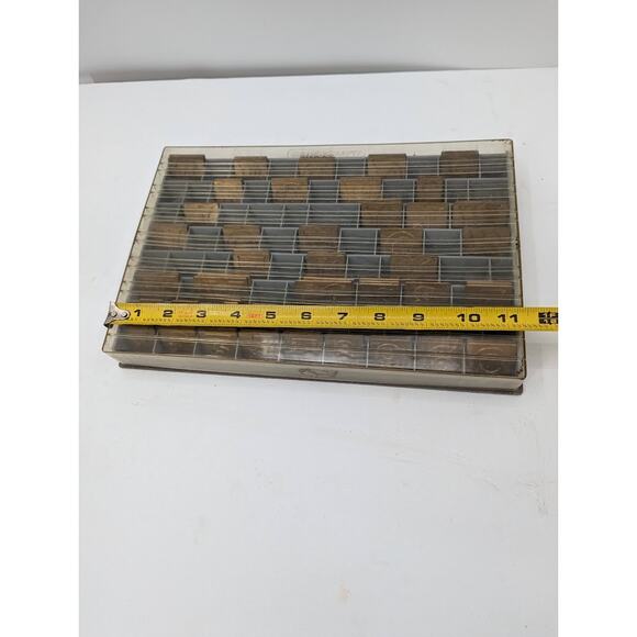 Gravograph Miscellaneous BRASS funky letters Typeset Printer 1 1/4" tall 2.4 LBS - Picture 5 of 8